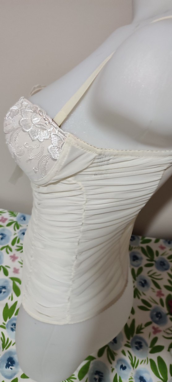 #Büstiyer Dantel Detaylı Beyaz Mini Bohem - Görsel 3