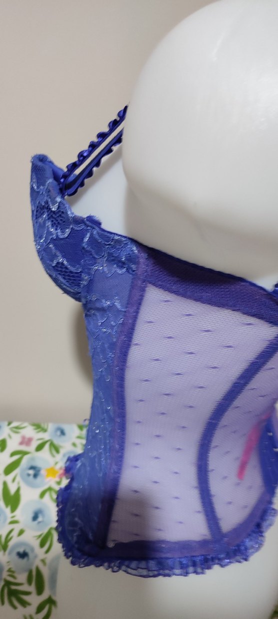 #vintage  Büstiyer Nakışlı Mor Gotik Midi - Görsel 4