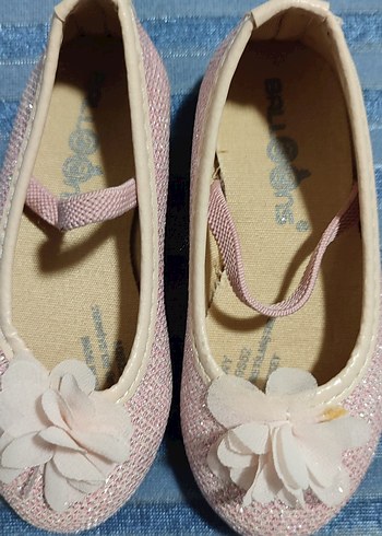 #Çiçek Detaylı Pembe Kız Babet - Görsel 2