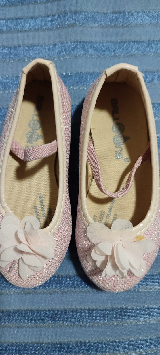 #Çiçek Detaylı Pembe Kız Babet - Görsel 2