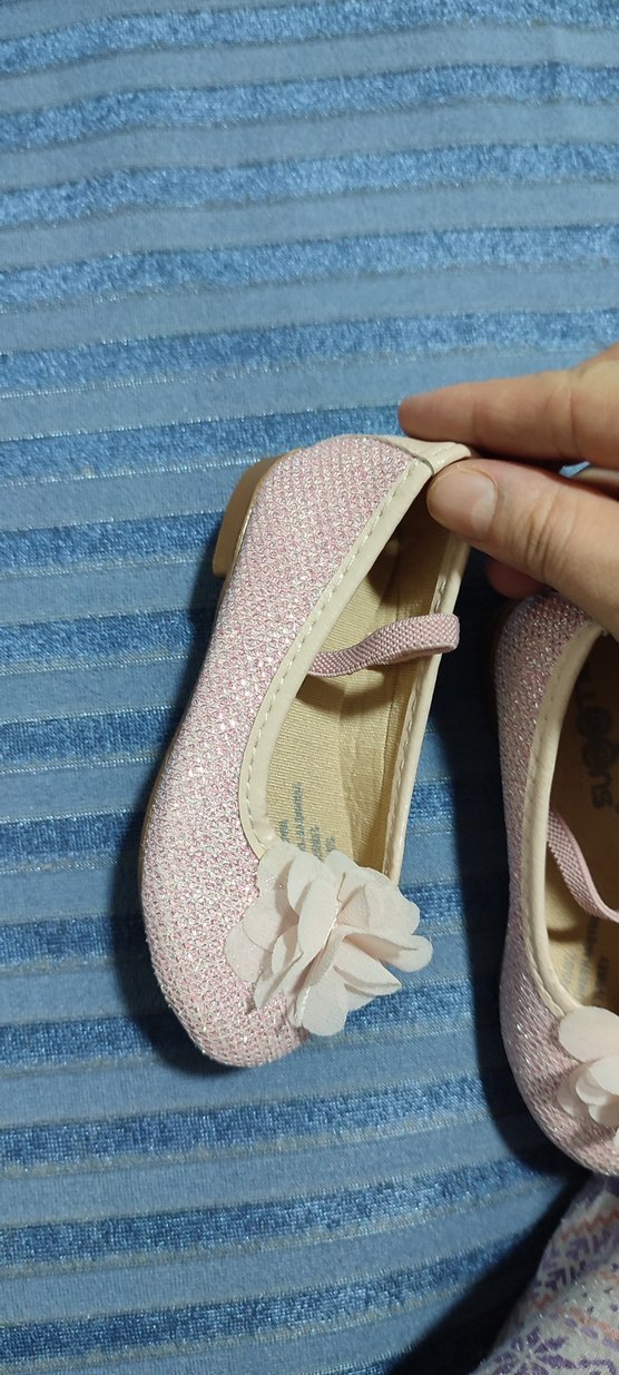 #Çiçek Detaylı Pembe Kız Babet - Görsel 4