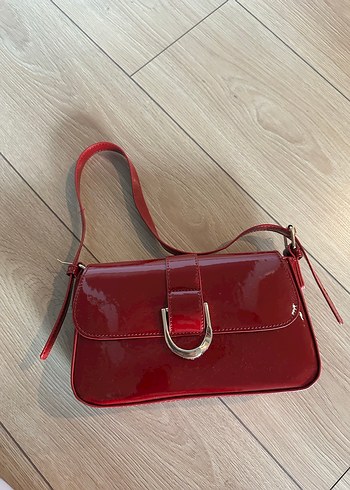 Klasik Kırmızı Deri Kadın Çanta - Görsel 7