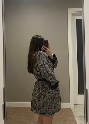 Gri Mini Blazer Elbise - Görsel 9