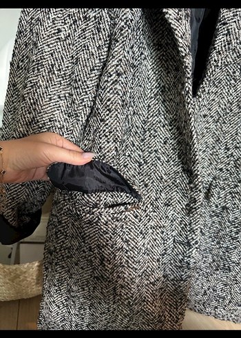 Gri Mini Blazer Elbise - Görsel 12