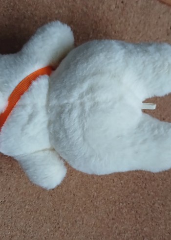 Beyaz Peluş Tavşan Havuçlu Anahtarlık - Görsel 5