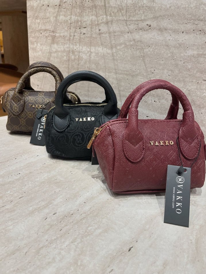 Vakko Bordo Deri Kadın Çanta - Görsel 3