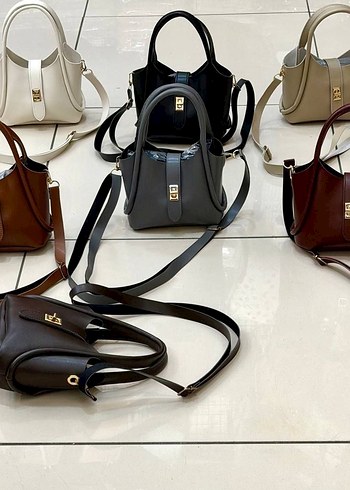 Kahverengi Minimalist Deri Kadın Çanta - Görsel 2