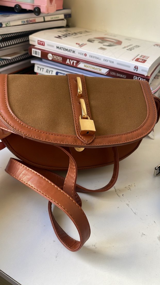 Kahverengi Deri Kadın Çanta - Görsel 2