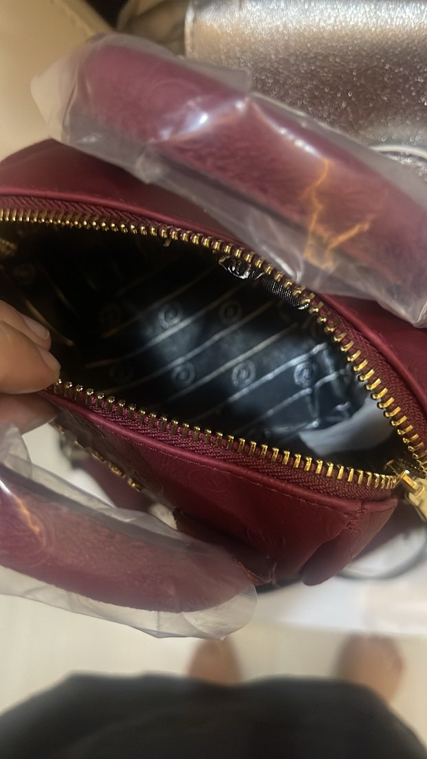 Vakko Bordo Deri Kadın Çanta - Görsel 4