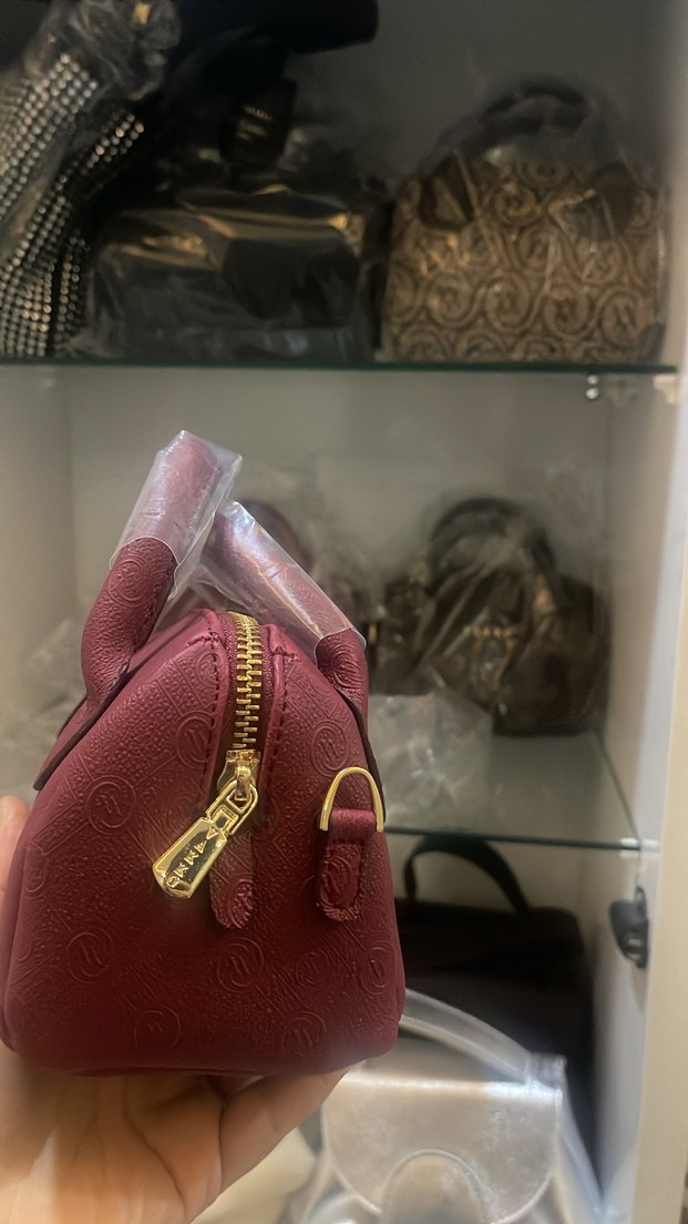 Vakko Bordo Deri Kadın Çanta - Görsel 3