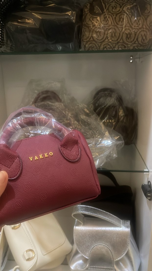 Vakko Bordo Deri Kadın Çanta - Görsel 2