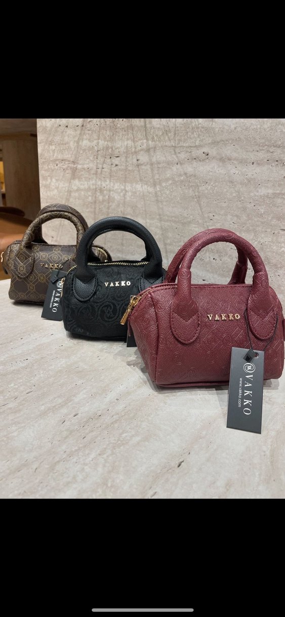Vakko Bordo Deri Kadın Çanta - Görsel 5