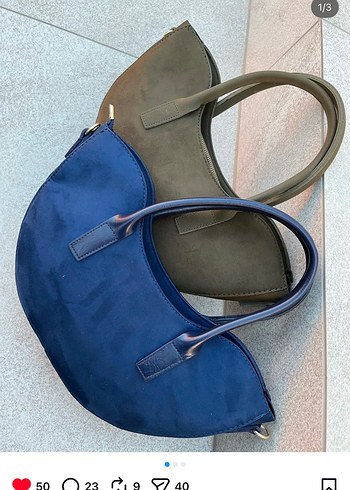 Minimalist Haki Süet Kadın Çanta - Görsel 2