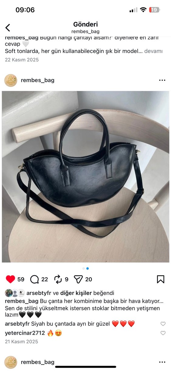 Minimalist Siyah Deri Kadın Çanta - Görsel 2