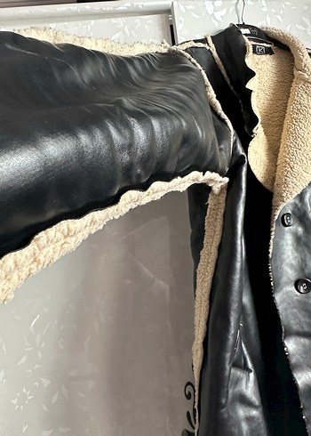 Zara Siyah Kürklü Deri Kadın Ceket