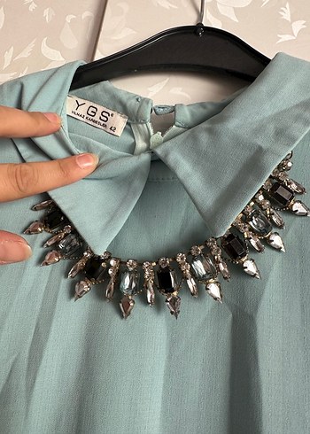 xl Beden Turkuaz Uzun Kollu Salaş Tunik