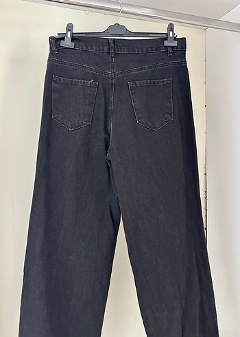 Zara Siyah Normal Boy Kadın Denim Pantolon