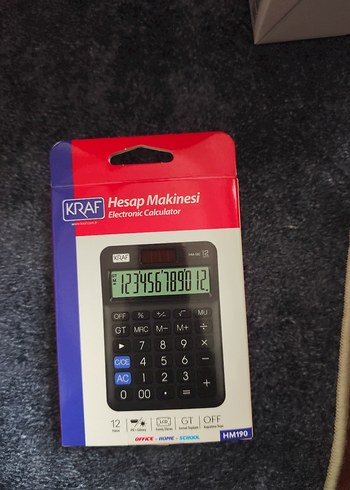 KRAF Siyah Hesap Makinesi HM-190 - Görsel 2