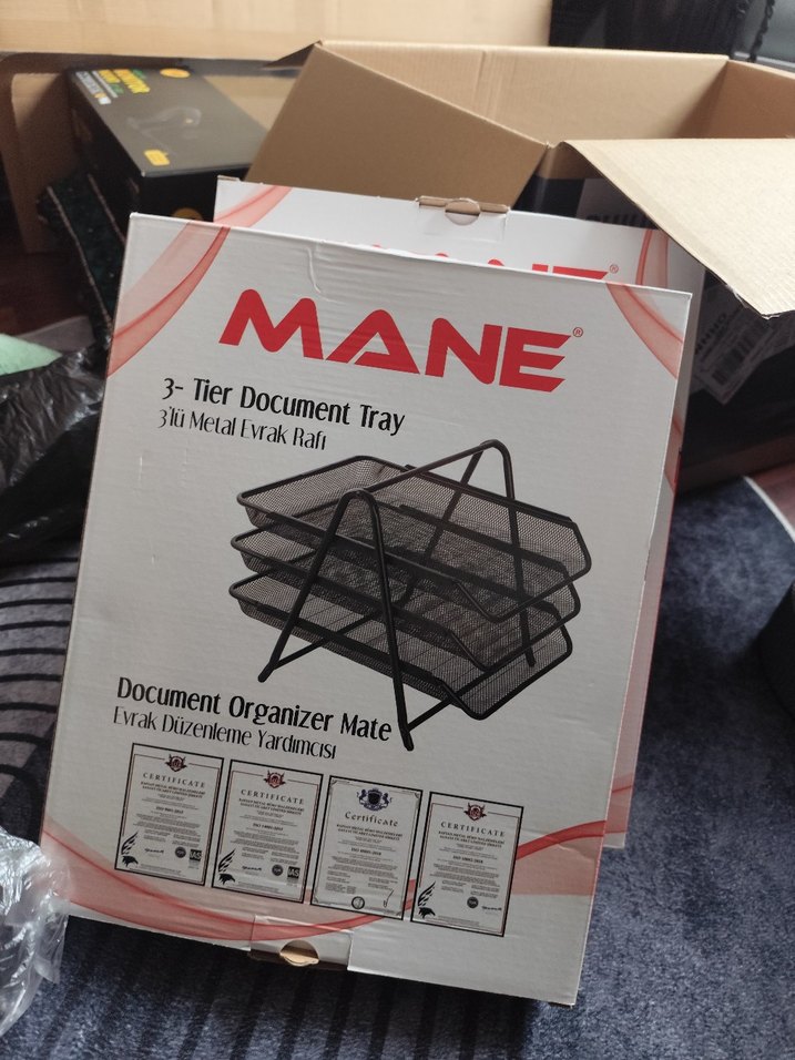 2 Set sıfır Siyah Metal 5 Parça Masaüstü Düzenleyici Seti - Görsel 4