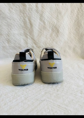Gri Beyaz Erkek Çocuk Spor Ayakkabısı Velcro - Görsel 2