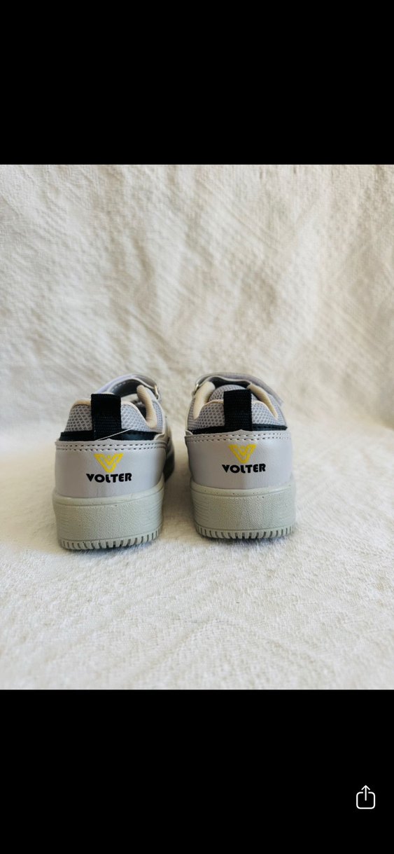 Gri Beyaz Erkek Çocuk Spor Ayakkabısı Velcro - Görsel 2