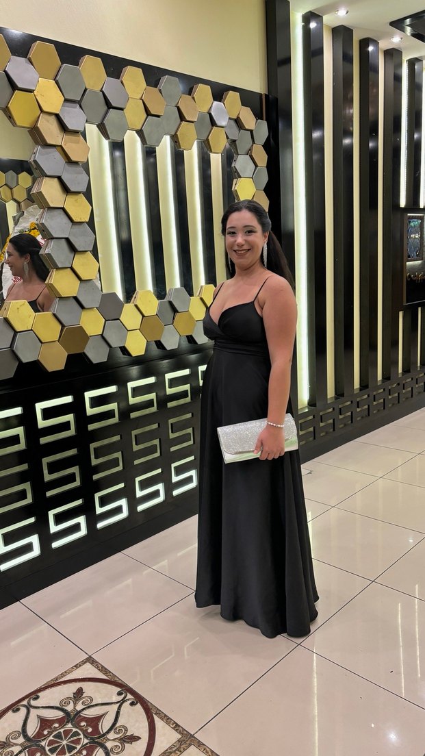 Siyah Straplez Midi Mezuniyet/Düğün Elbisesi - Görsel 2