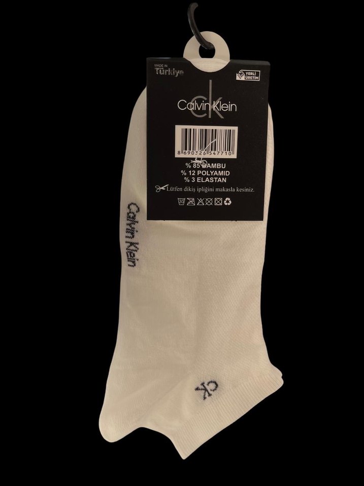 Calvin Klein Bambu Erkek Patik Çorap Seti 6lı - Görsel 5