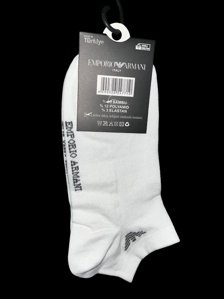 Emporio Armani Bambu Patik Çorap 6 ADET - Görsel 3
