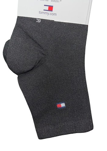 6 Adet Tommy Hilfiger Siyah Patik Çorap - Görsel 3