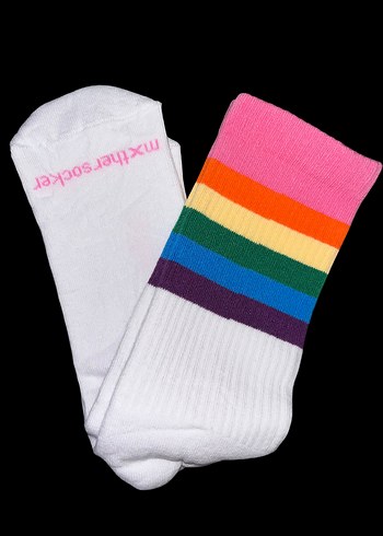 4 ÇİFT BEYAZ KOLEJ ÇORAP - Görsel 3