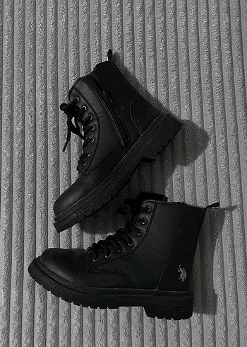 U.S Polo Assn. Siyah Bagcikli Bot