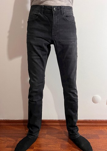 Siyah Slim Fit Erkek Denim Pantolon - Görsel 4