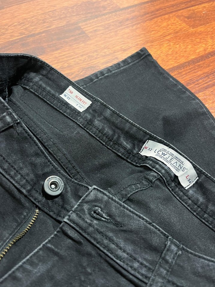 Erkek Siyah Slim Fit Denim Pantolon - Görsel 2