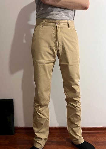 Bej Regular Fit %100 Pamuk Erkek Pantolon - Görsel 4