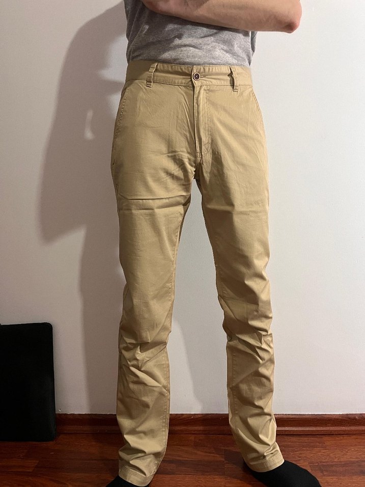 Bej Regular Fit %100 Pamuk Erkek Pantolon - Görsel 4