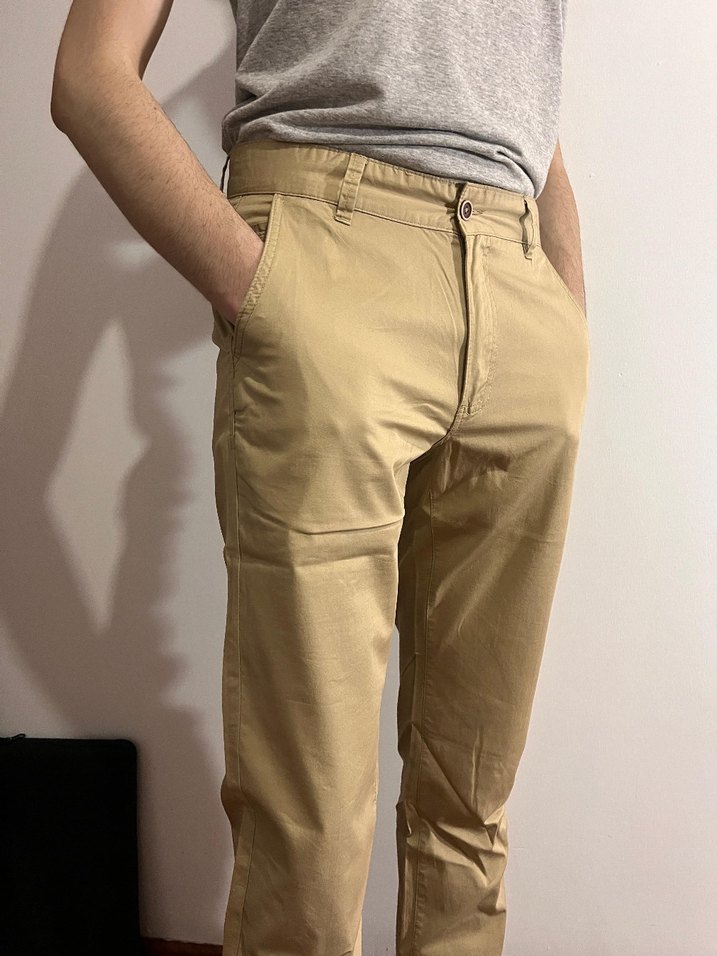 Bej Regular Fit %100 Pamuk Erkek Pantolon - Görsel 3