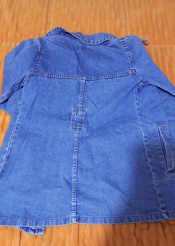 Düğmeli Mavi Kadın Denim Ceket - Görsel 2