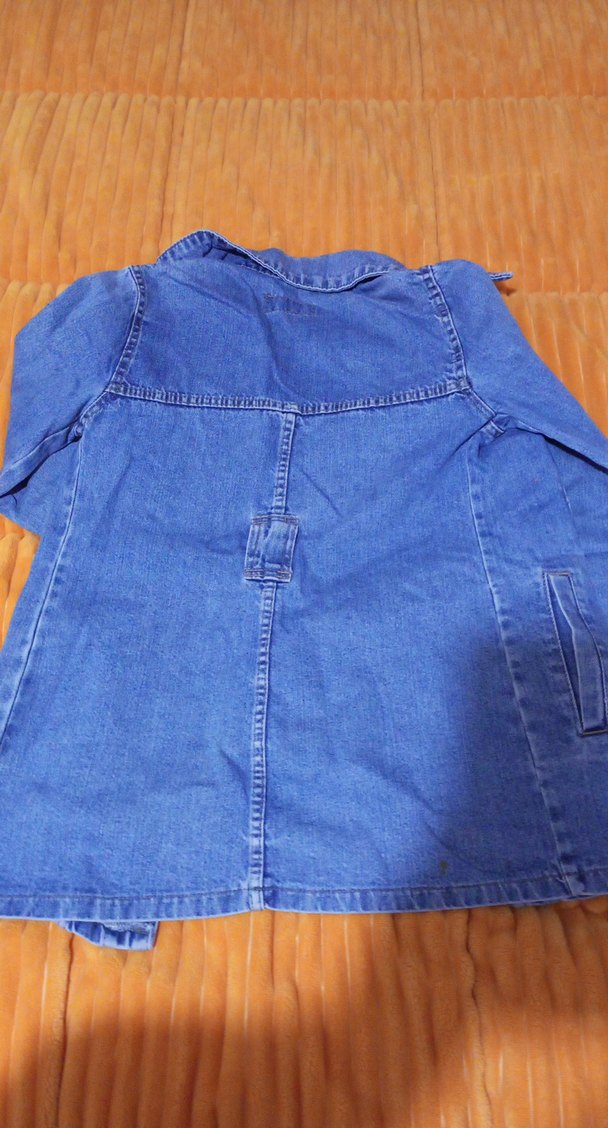 Düğmeli Mavi Kadın Denim Ceket - Görsel 2