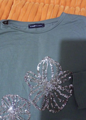 haki Payetli Uzun Kollu Triko - Görsel 2