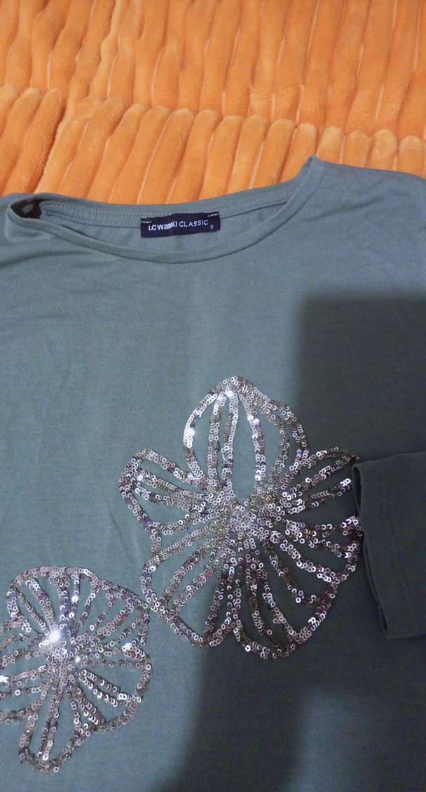 haki Payetli Uzun Kollu Triko - Görsel 2