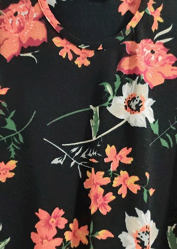 Çiçek Desenli Uzun Bohem Elbise - Görsel 2