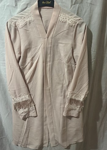 Bej Uzun Kollu Bohem Kadın Sabahlık - Görsel 2