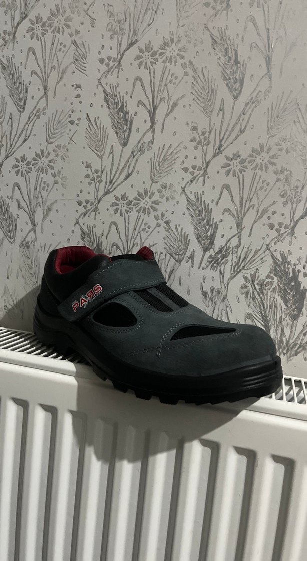 Gri Erkek Outdoor Ayakkabı Velcro Bantlı - Görsel 3