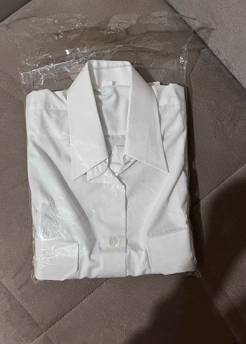 Düğmeli Beyaz Erkek Gömlek - Görsel 4