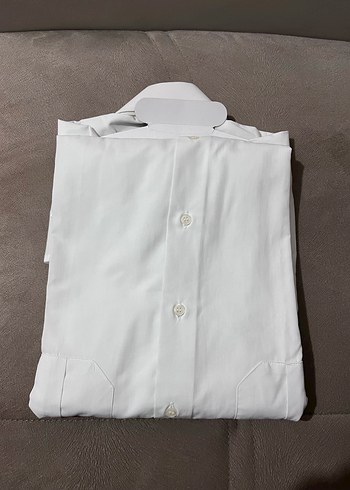 Düğmeli Beyaz Erkek Gömlek - Görsel 2