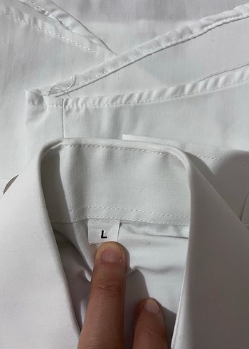 Düğmeli Beyaz Erkek Gömlek - Görsel 3