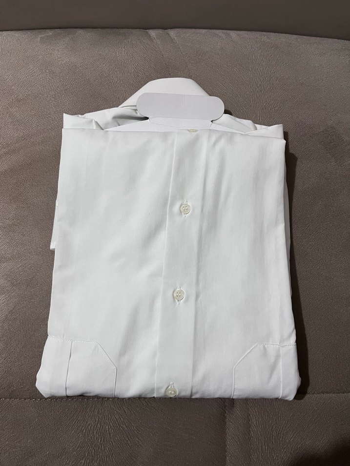 Düğmeli Beyaz Erkek Gömlek - Görsel 2