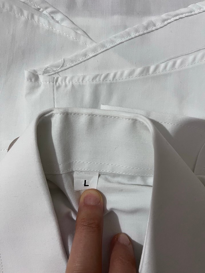 Düğmeli Beyaz Erkek Gömlek - Görsel 3