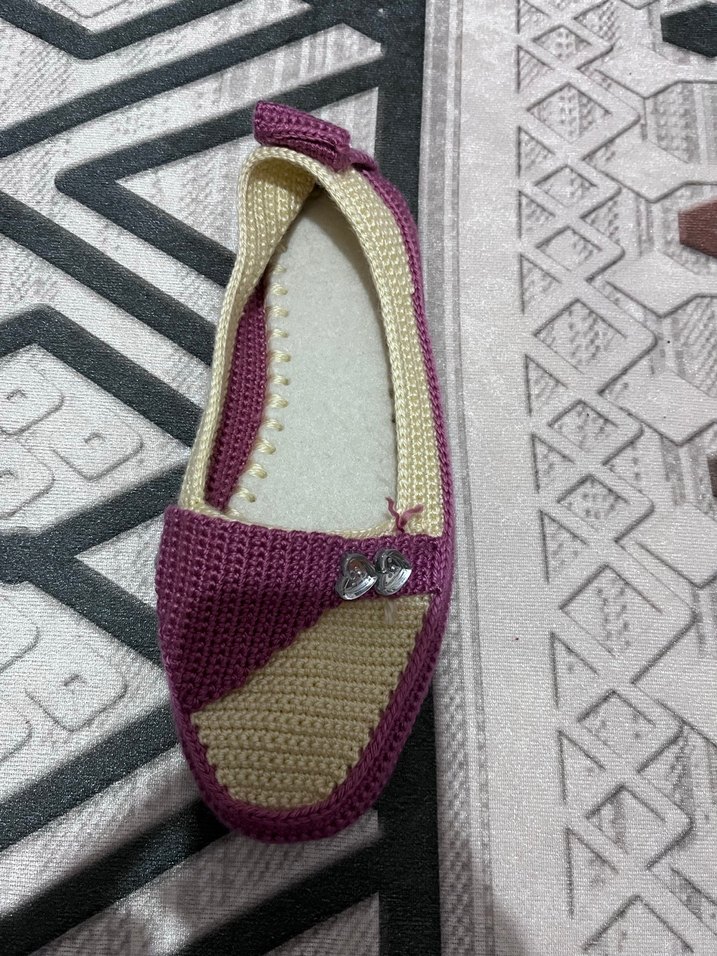 Mor Örgü 37 Numara Kadın Terlik - Görsel 3