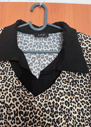 Leopar Desenli Uzun Kollu Kadın Bluz - Görsel 2